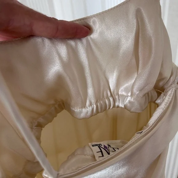 New Leaf By Samir Vintage Women's Tiered Ruffled Dress Side Zip Small RARE - Picture 9 of 9